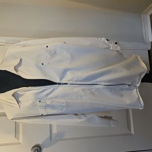 NY Jeans Vintage 90's Y2K Oversized Zip Up Collared Pockets White Large